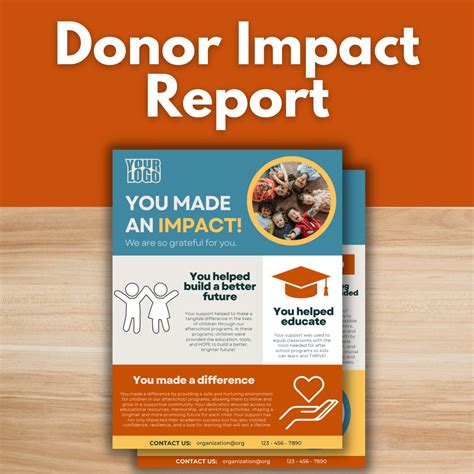 donation report template|Nonprofit Impact Report: Everything You Need to .